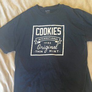 Mens Cookies Blue Shirt Size XL